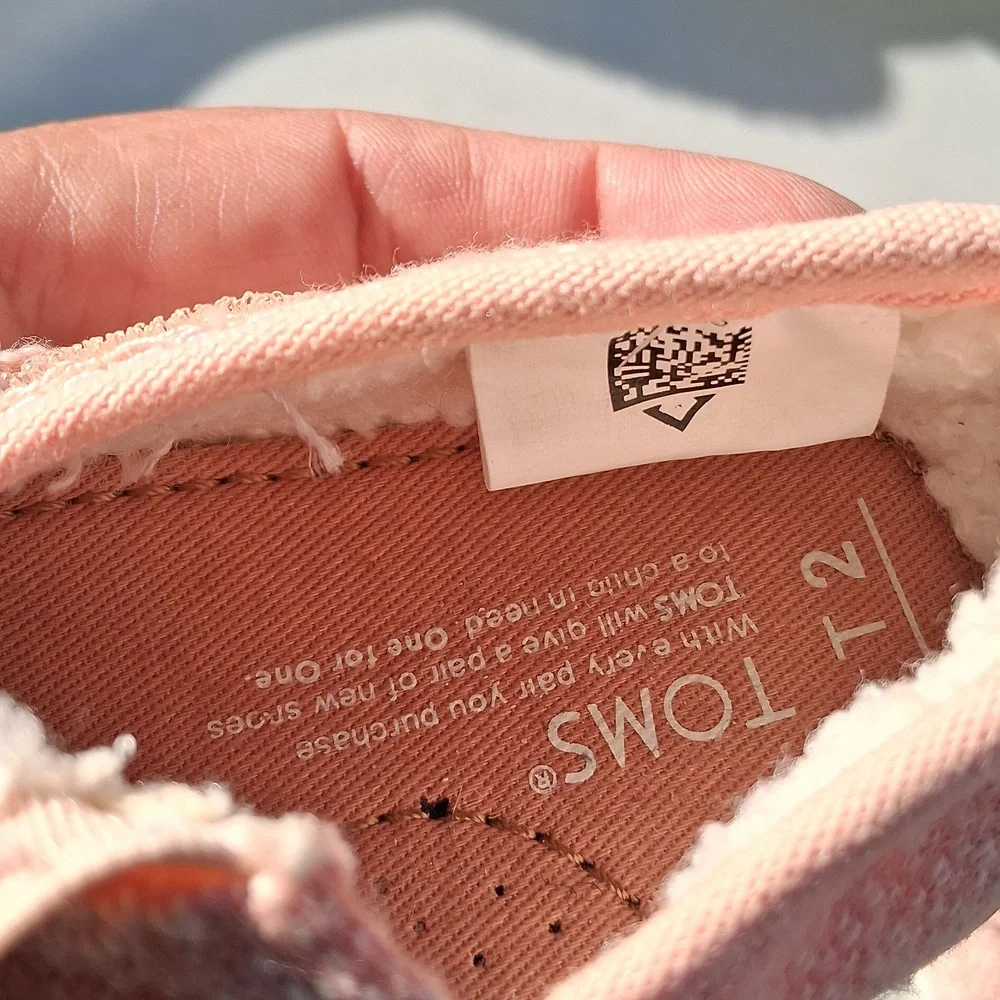 Toms Pink Toddler Slip-On Shoes